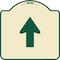 Signmission Straight Thru Straight Thru Symbol Heavy-Gauge Aluminum Architectural Sign, 18" x 18", TG-1818-22834 A-DES-TG-1818-22834 - alternate 1